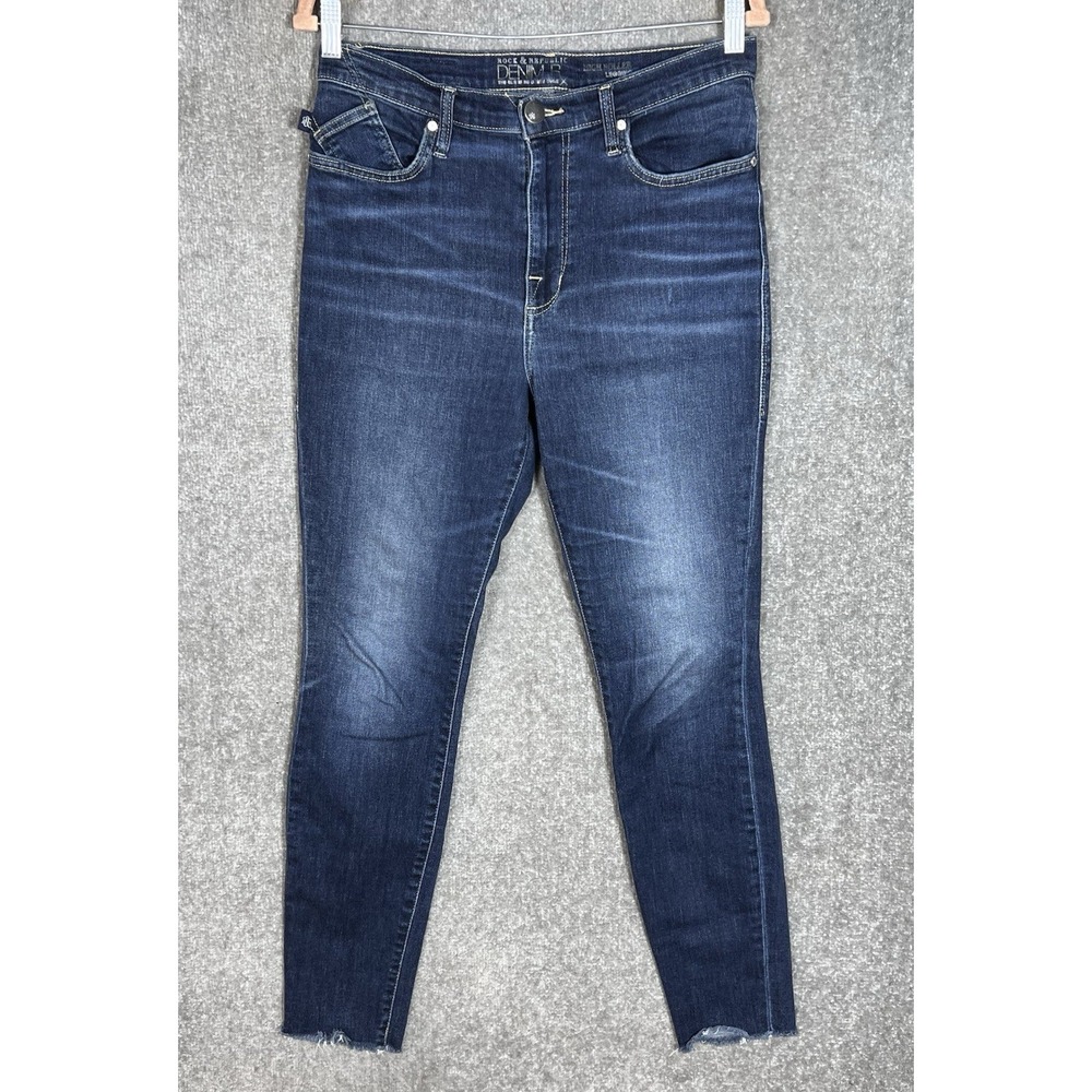Rock & Republic Denim Rx High Roller Legging Jeans Womens Sz 12 Blue High Rise